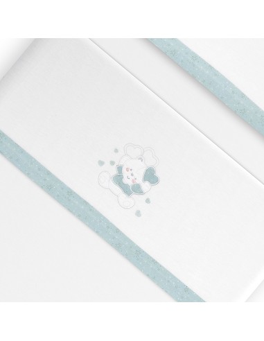 Triptico Cuna Franela D. Algodon Oso Corazones...