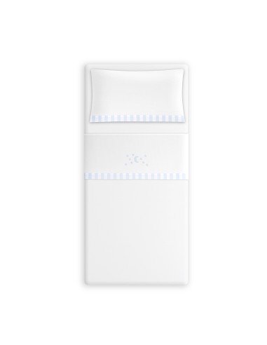 Triptico Cuna Franela D. Algodon Luna Estrella...