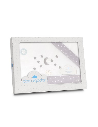 Triptico Cuna Franela D. Algodon Luna Estrella...