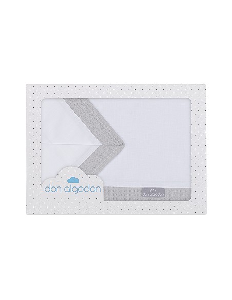 Trip Cuna 100 % Alg . Mod Astrid Bco/Gris