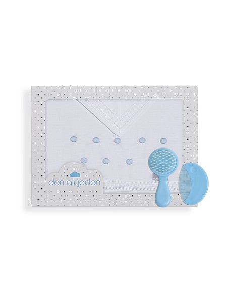 Trip Cuna 100 % Alg . Mod Zoe Bco/Azul