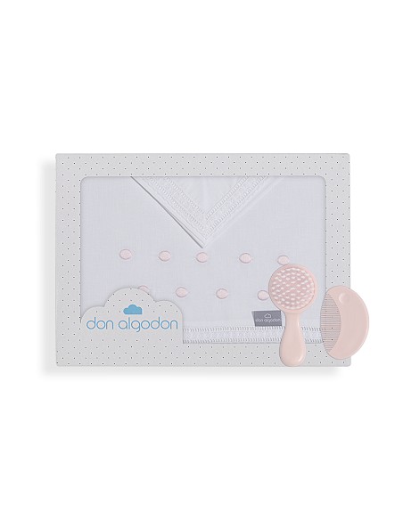 Trip Cuna 100 % Alg . Mod Zoe Bco/Rosa