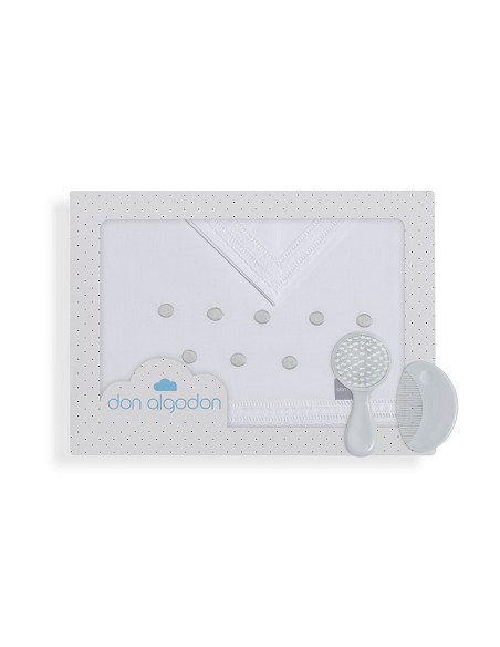 Trip Cuna 100 % Alg . Mod Zoe Bco/Gris