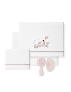 Triptico Cuna 100% Algodon Mod. Jirafa Tren+Kit Peine y...