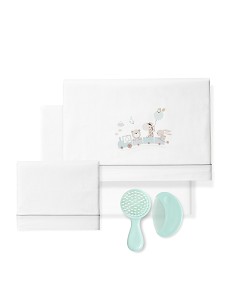 Triptico Cuna 100% Algodon Mod. Jirafa Tren+Kit Peine y...