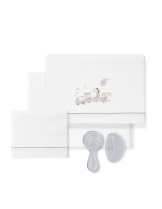 Triptico Cuna 100% Algodon Mod. Jirafa Tren+Kit Peine y...