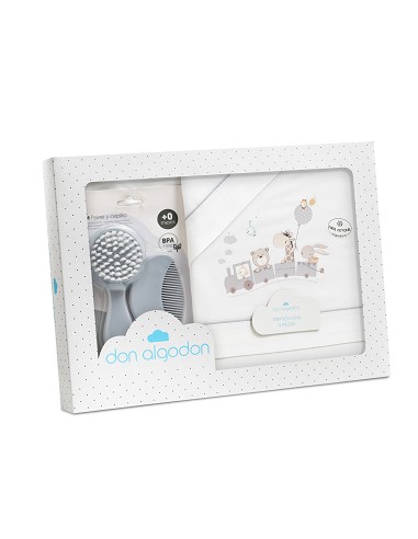 Triptico Cuna 100% Algodon Mod. Jirafa Tren+Kit...