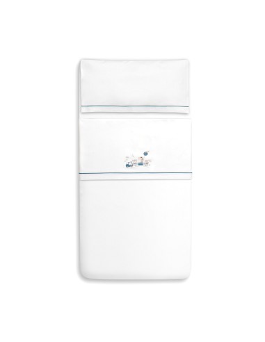 Triptico Cuna 100% Algodon Mod. Jirafa Tren+Kit...