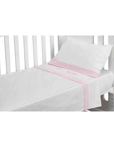 Triptico Cuna 100% Alg Mod Cuore Bco/Rosa