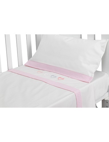 Triptico Cuna 100% Alg Mod Cuore Bco/Rosa