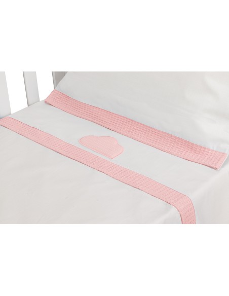 Triptico Cuna Mod Cloud Bco/Rosa