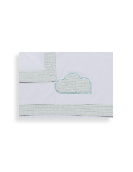 Triptico Cuna Mod Cloud Bco/Menta