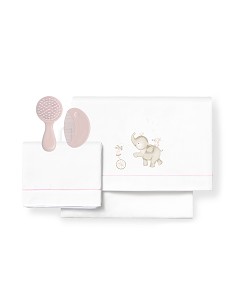 Triptico Cuna 100% Alg Mod Music And Friends Rosa