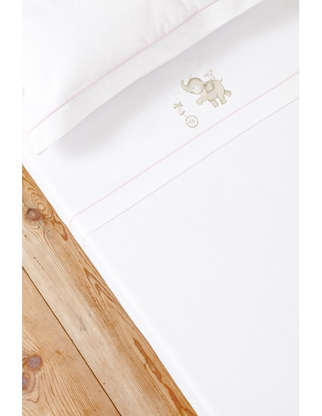 Triptico Cuna 100% Alg Mod Music And Friends Rosa