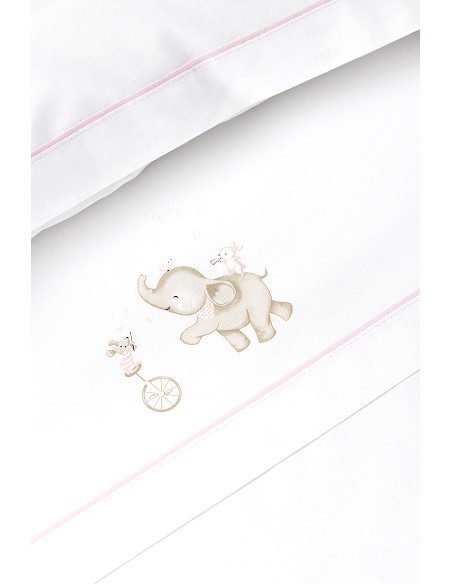 Triptico Cuna 100% Alg Mod Music And Friends Rosa