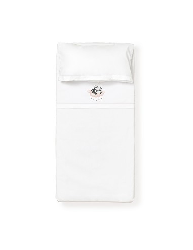 Triptico Cuna 100% Alg Mod Panda Nube Rosa