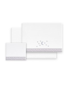 Triptico Minicuna Coralina D. Algodon Luna Estrellas...