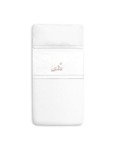 Triptico Minicuna 100% Algodon Mod. Jirafa Tren...