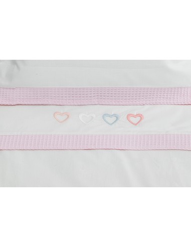 Triptico Minicuna Mod Cuore Bco/Rosa