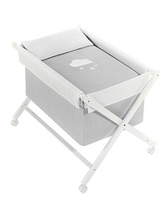 Minicuna +Textil Mad Bca Mod  Viggo Gris