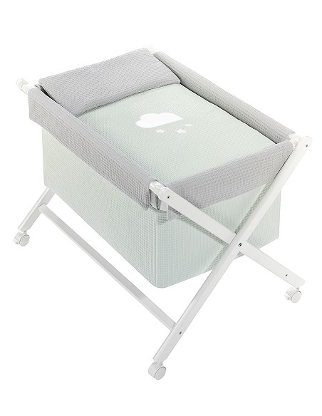 Minicuna +Textil Mad Bca Mod  Viggo Menta