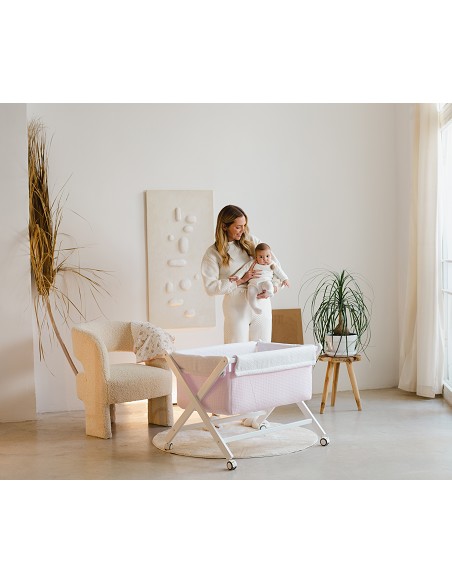 Minicuna +Textil Mad Bca Mod  Astrid Rosa