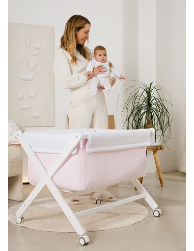 Minicuna +Textil Mad Bca Mod  Astrid Rosa