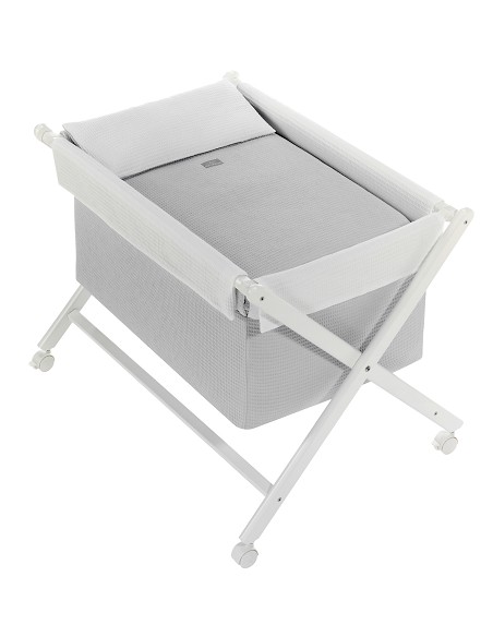 Minicuna +Textil Mad Bca Mod  Astrid Gris