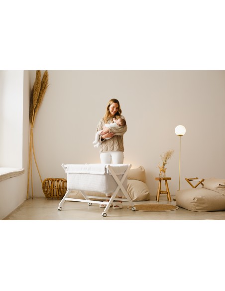 Minicuna +Textil Mad Bca Mod  Astrid Gris