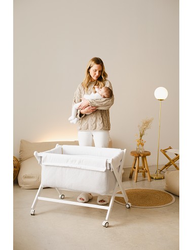 Minicuna +Textil Mad Bca Mod  Astrid Gris