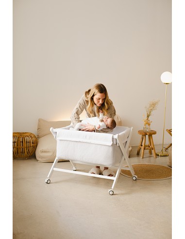 Minicuna +Textil Mad Bca Mod  Astrid Gris