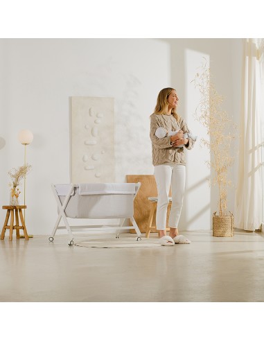 Minicuna +Textil Mad Bca Mod  Astrid Gris