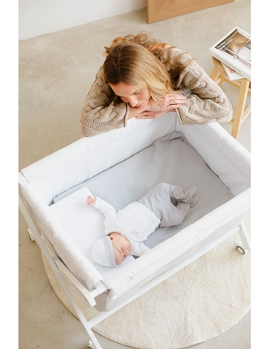 Minicuna +Textil Mad Bca Mod  Astrid Gris