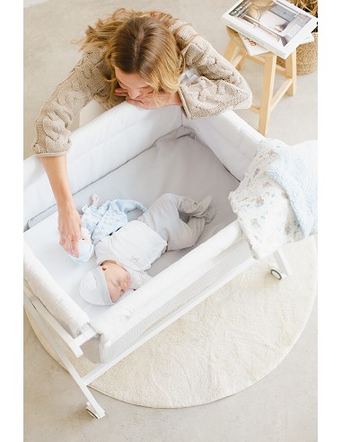 Minicuna +Textil Mad Bca Mod  Astrid Gris