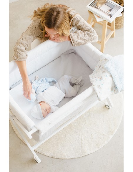 Minicuna +Textil Mad Bca Mod  Astrid Gris