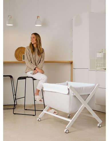 Minicuna +Textil Mad Bca Mod  Astrid Gris