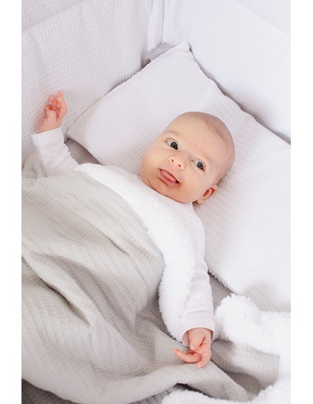 Minicuna +Textil Mad Bca Mod  Astrid Gris