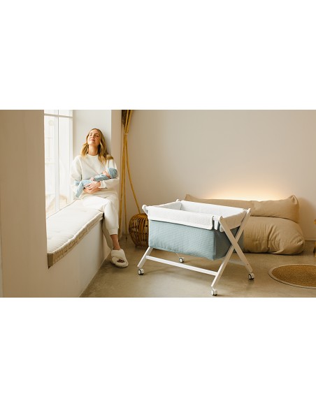 Minicuna +Textil Mad Bca Mod  Astrid Petroleo