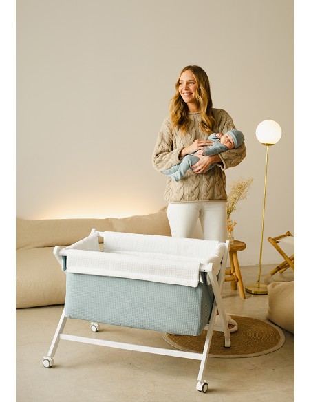 Minicuna +Textil Mad Bca Mod  Astrid Petroleo