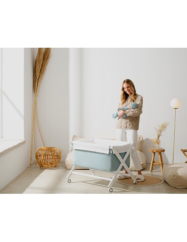 Minicuna +Textil Mad Bca Mod  Astrid Petroleo