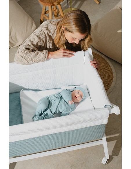 Minicuna +Textil Mad Bca Mod  Astrid Petroleo