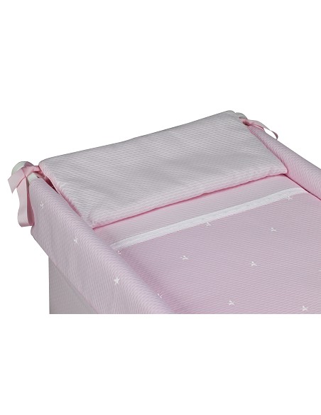 Minicuna +Textil Mad Bca Mod  Enzo Rosa