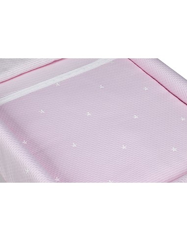 Minicuna +Textil Mad Bca Mod  Enzo Rosa