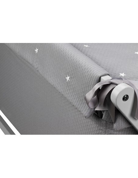 Minicuna +Textil Mad Bca Mod  Enzo Gris