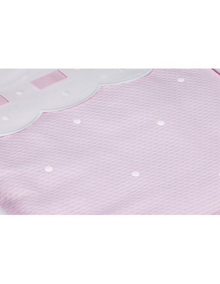 Minicuna +Textil Mad Bca Mod  Zoe Rosa