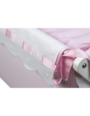 Minicuna +Textil Mad Bca Mod  Zoe Rosa