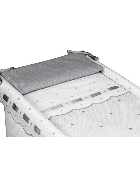 Minicuna +Textil Mad Bca Mod  Zoe Blanco