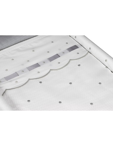 Minicuna +Textil Mad Bca Mod  Zoe Blanco