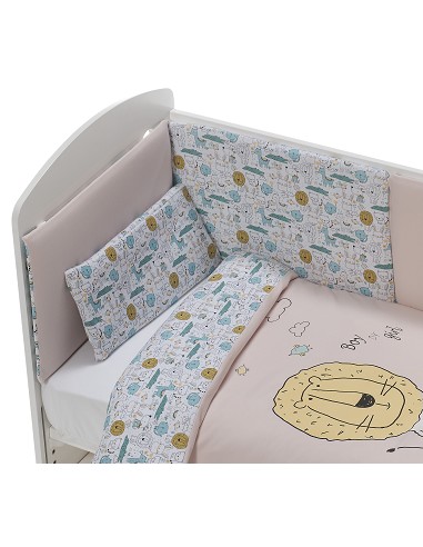 Coordinado Maxicuna 3 Pcs Mod Indara Rosa