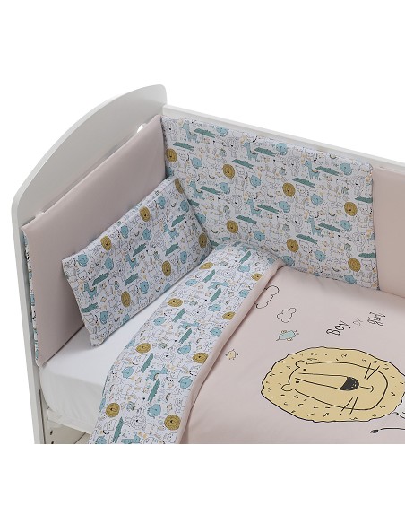 Coordinado Maxicuna 3 Pcs Mod Indara Rosa